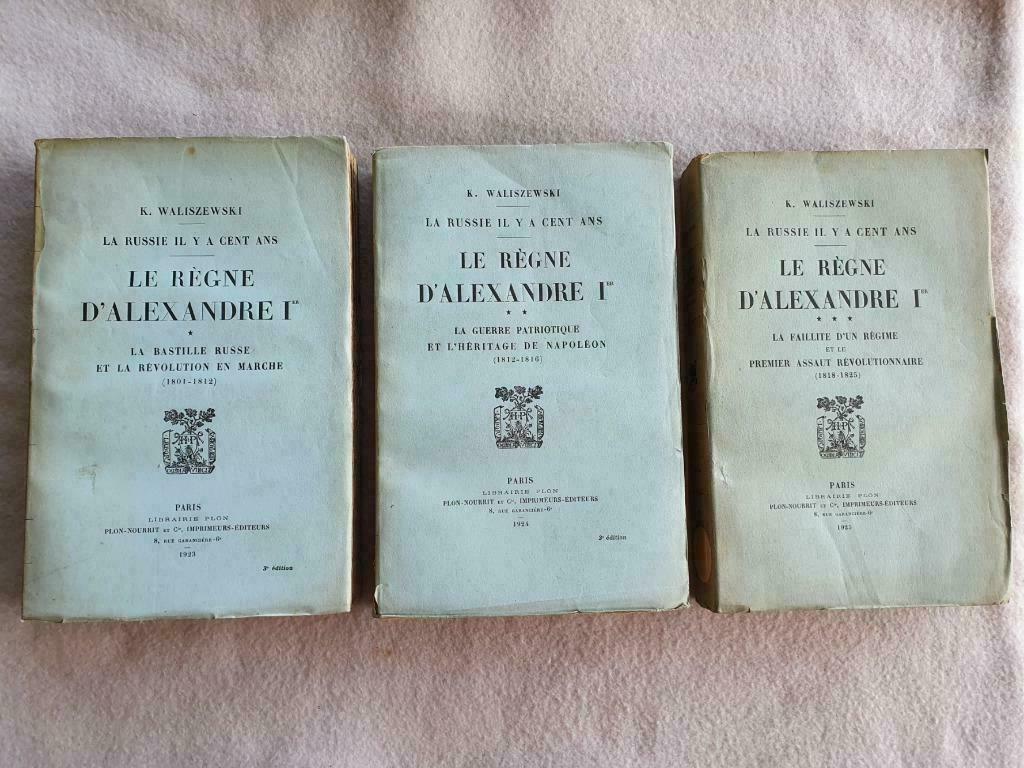 Le règne d'Alexandre Ier - K. Waliszewski -1923-1924-1925, 19e eeuw, Verzenden, Europa, Nieuw