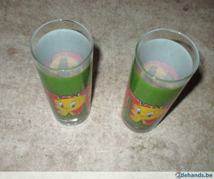 2 nieuwe Tweety Longdrinkglazen, Ophalen of Verzenden, Nieuw, Overige stijlen, Glas of Glazen