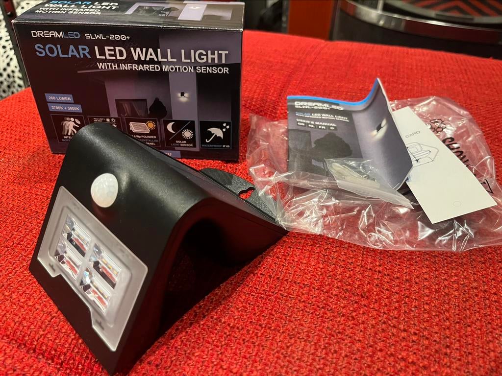 Solar LED Wall Light - NEW, Ophalen, Zo goed als nieuw, Led