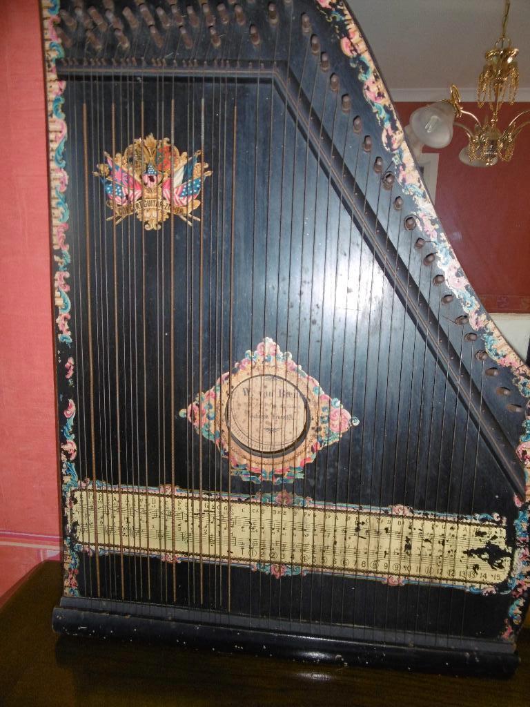 Antieke citer snaarinstrument van George W.van Biene, Antiek en Kunst, Ophalen