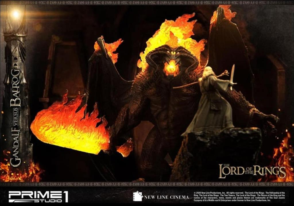 Prime 1 Studio Masterline Standbeeld van Balrog vs Gandalf, Ophalen of Verzenden, Nieuw, Fantasy
