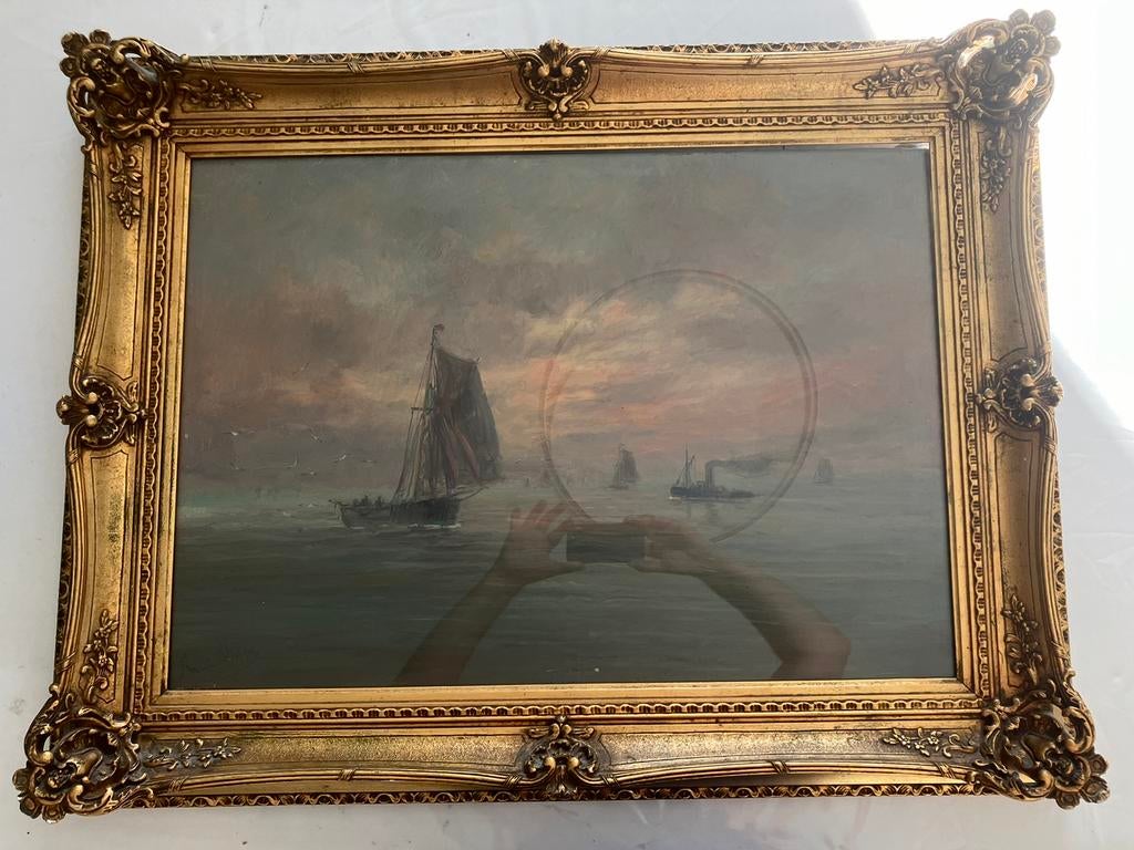 Schilderij Romain Steppe, Antiek en Kunst, Ophalen