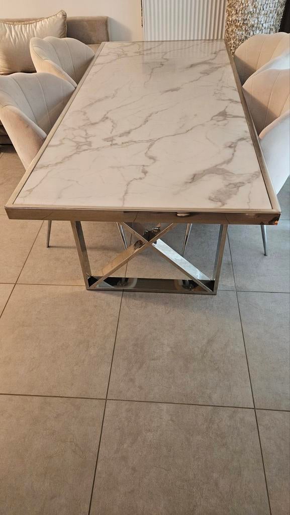Te koop: Luxe marmeren eettafel, Ophalen
