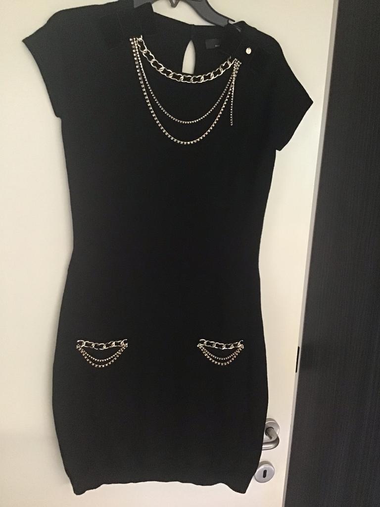 Elisabetta franchi jurk zwart met goud mt 36/38, Verzenden, Nieuw