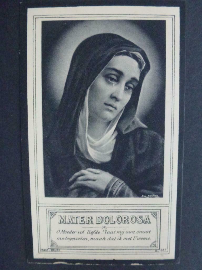doodsprentje Siegerist Emma ° Leuven 3 mei 1860 +1938, Envoi, Carte de condoléances
