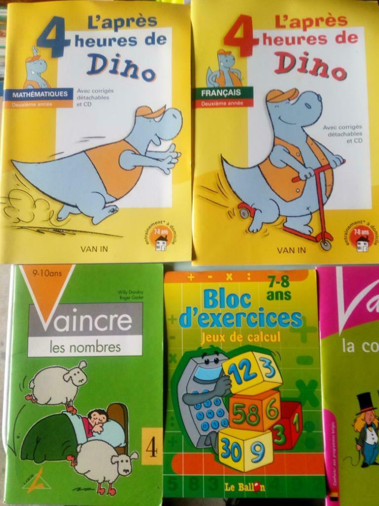 7 livres de maths, français et néerlandais pour enfants, Livres, Enlèvement, Utilisé