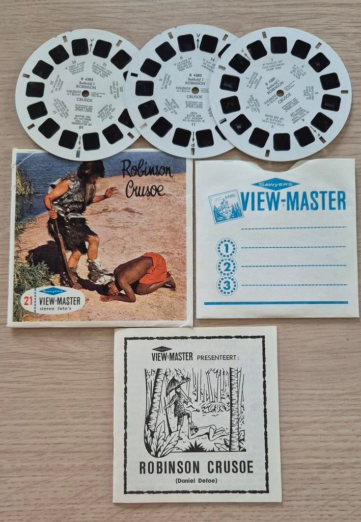 View-Master schijfjes Roninson Crusoe 1961, Ophalen