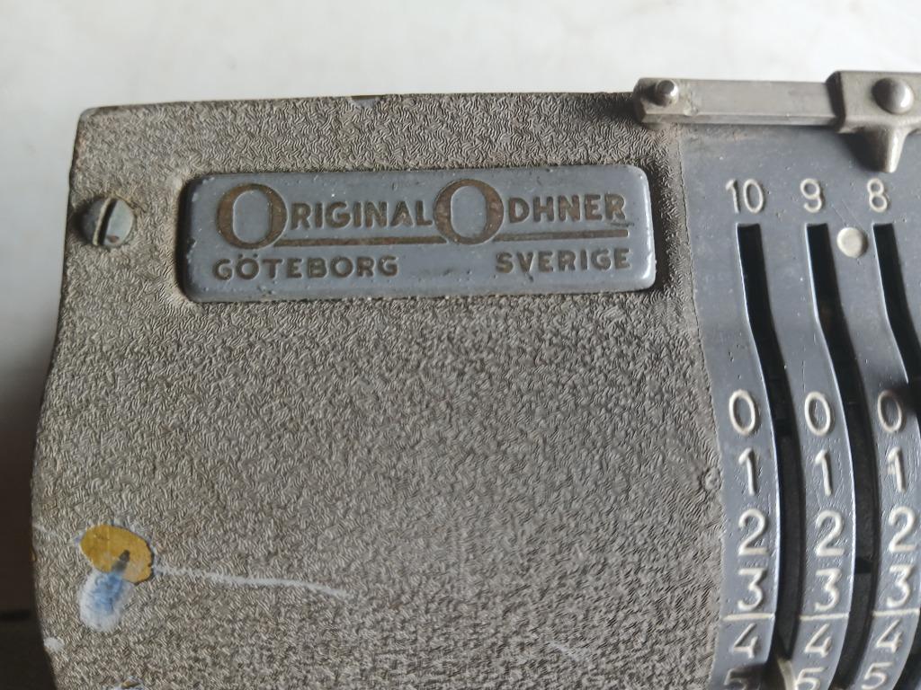 Calculatrice mécanique suédoise, Enlèvement, Utilisé