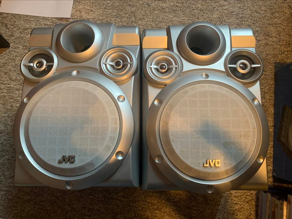 JVC 6 OHM stereoluidsprekers werken perfect, Audio, Tv en Foto, Luidsprekerboxen, Gebruikt, Minder dan 60 watt, JVC