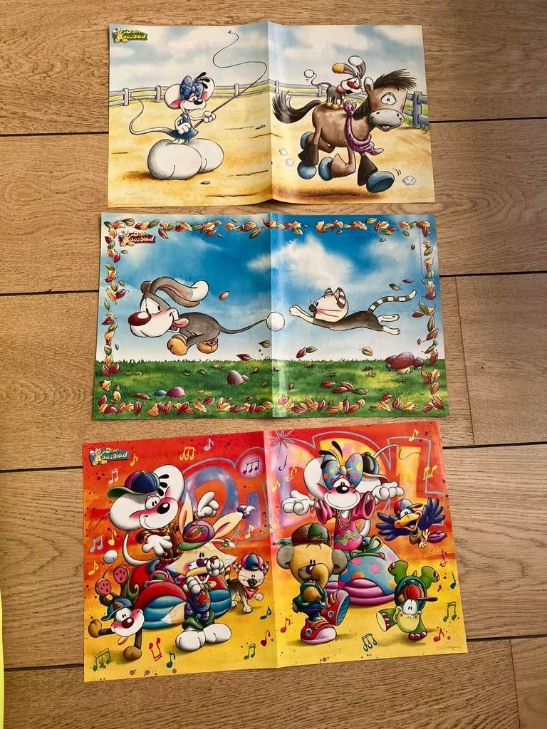 Diddl set 3 posters 45,8 x 28 cm diddlina en vrienden, Ophalen of Verzenden, Diddl, Zo goed als nieuw