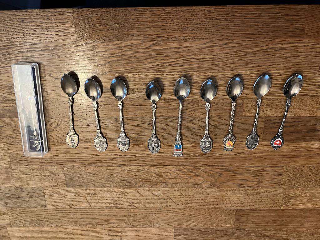 Lot de 10 cuillères de collection, Enlèvement ou Envoi