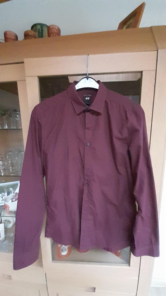 Bordeau Jongens- / Herenhemd (maat Medium), Kleding | Heren, Overhemden, Overige kleuren, H&M, Gedragen, Halswijdte 39/40 (M)