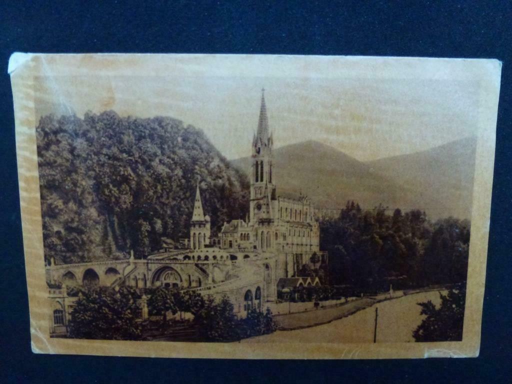 oude prentkaart Lourdes, Verzenden, Gelopen, Frankrijk