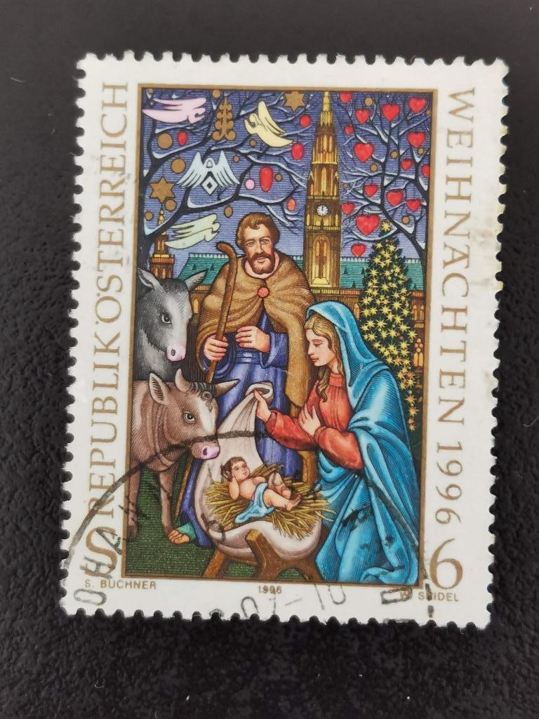 Oostenrijk 1996 - Kerstmis, Postzegels en Munten, Ophalen of Verzenden, Gestempeld