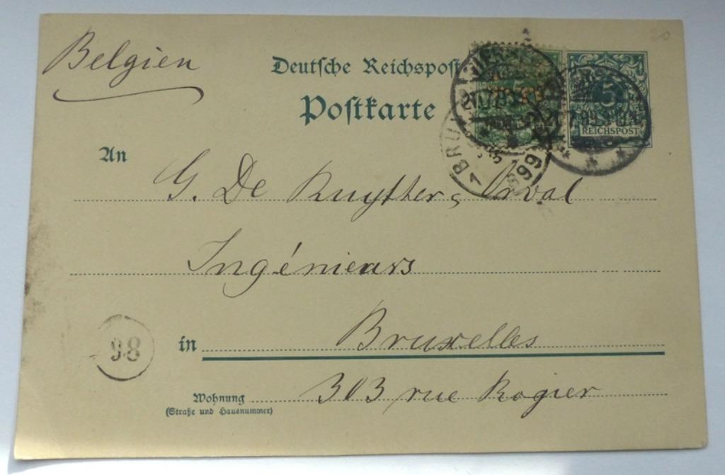 Deutsche Reich 2 postkaarten met geperforeerde zegel, Postzegels en Munten, Ophalen of Verzenden, Briefkaart
