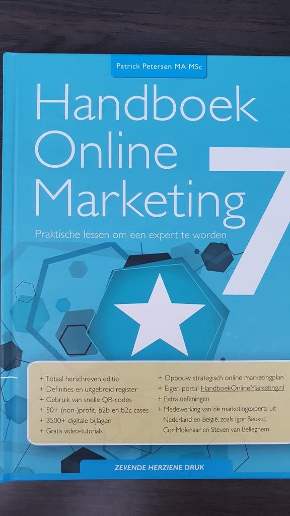 Handboek online marketing.  7de druk  Patrick Petersen, Enlèvement, Comme neuf