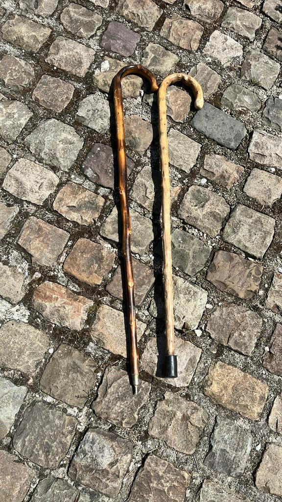 2 cannes en bois marche et montagne, Enlèvement, Utilisé