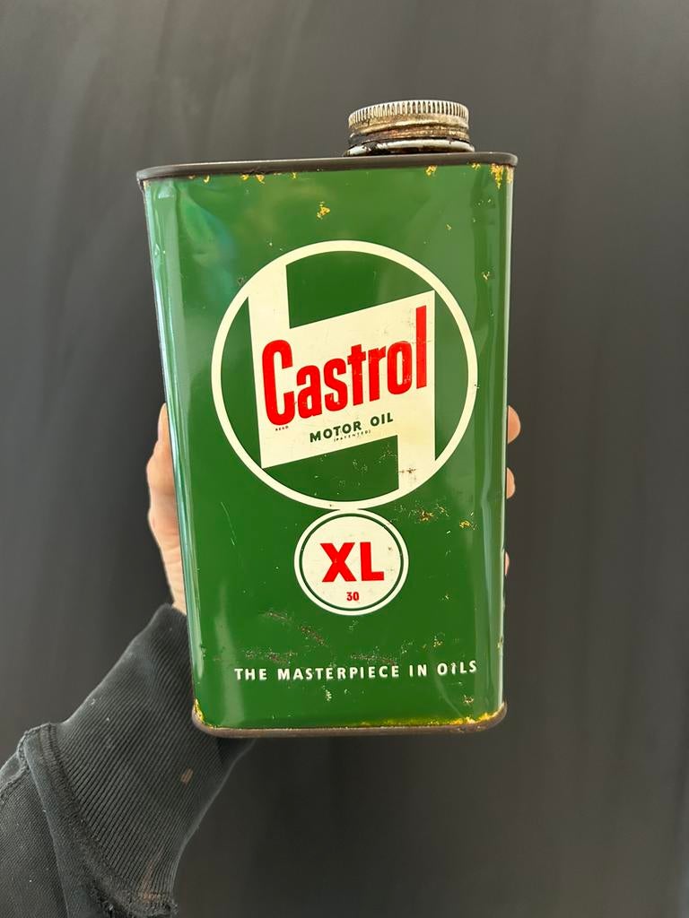 Castrol oliekan vintage olieblik olie blik Castrol oliekan, Verzamelen, Ophalen of Verzenden, Zo goed als nieuw