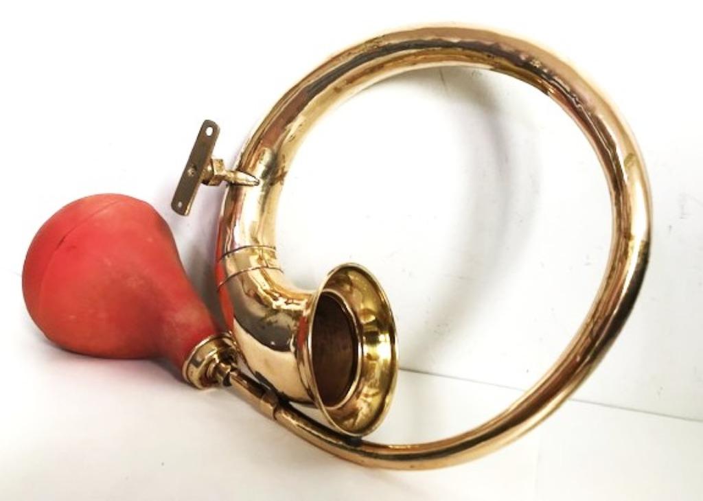 Corne laiton Klaxon voiture air Antique Original✨😎🎵🔊🤗👌, Antiquités & Art, Enlèvement ou Envoi