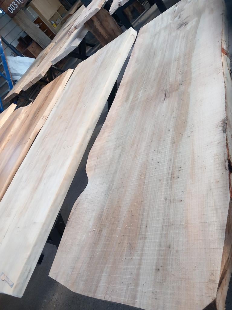 boomstamtafels tafelbladen planken, Ophalen, Nieuw