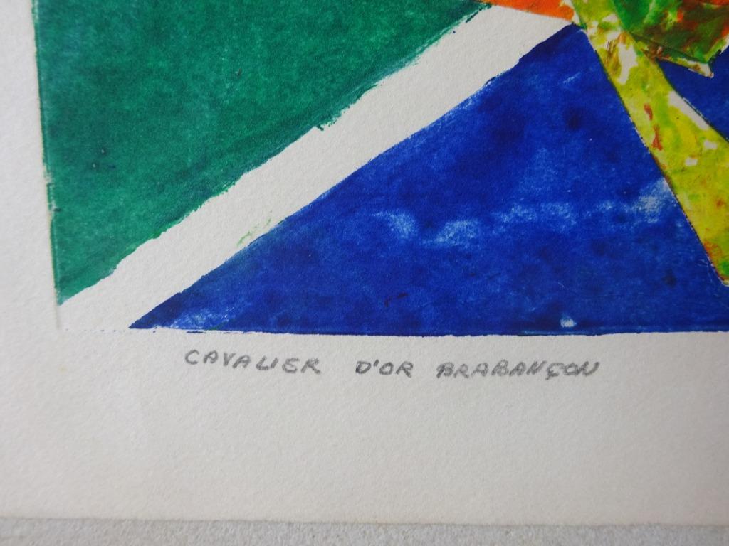 Joan Marti, monotype, Cavalier d'or Brabançon, Antiquités & Art, Enlèvement ou Envoi