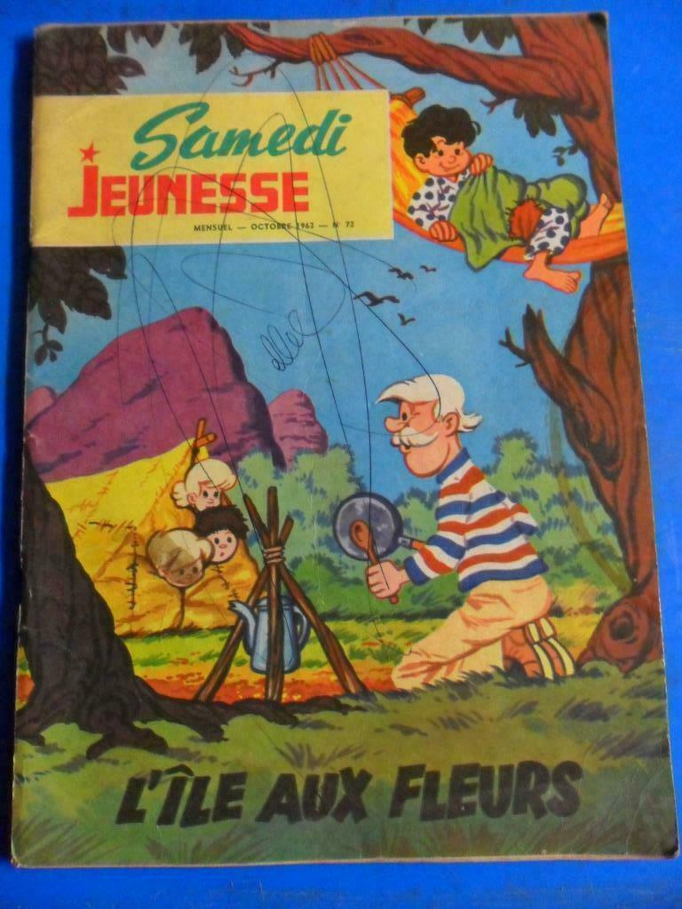 Samedi Jeunesse - L'île aux fleurs - n72 - Octobre 1963, Une BD, Enlèvement ou Envoi, Utilisé