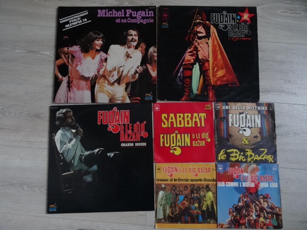 MICHEL FUGAIN - Lot 3 vinyles 33 tours et 4 vinyles 45 tours, Enlèvement ou Envoi, Utilisé, Autres formats