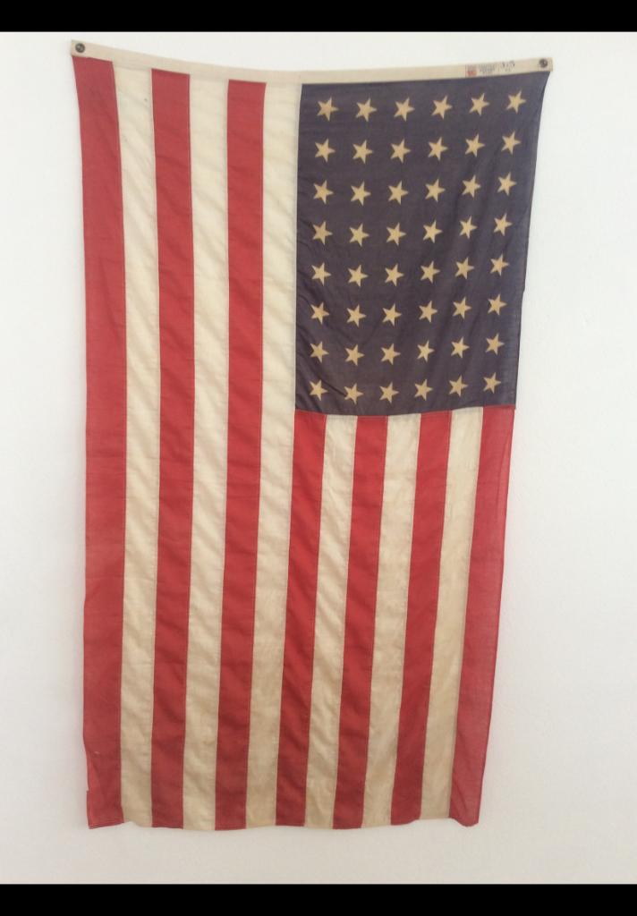 Vintage Amerikaanse vlag 48 sterren, Diversen, Vlaggen en Wimpels, Ophalen, Gebruikt