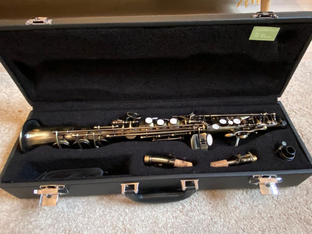 Thomann Antique Soprano Sax, Muziek en Instrumenten, Ophalen, Zo goed als nieuw, Sopraan, Met koffer