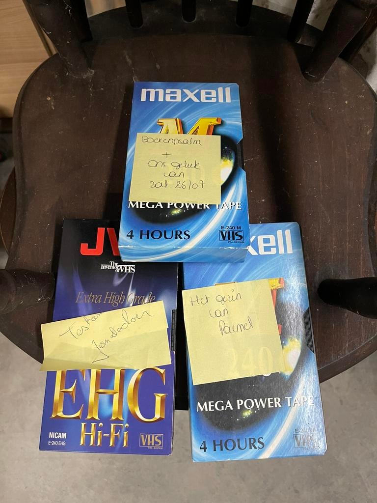 Oude video’s opgenomen, CD & DVD, VHS | Film, Enlèvement ou Envoi