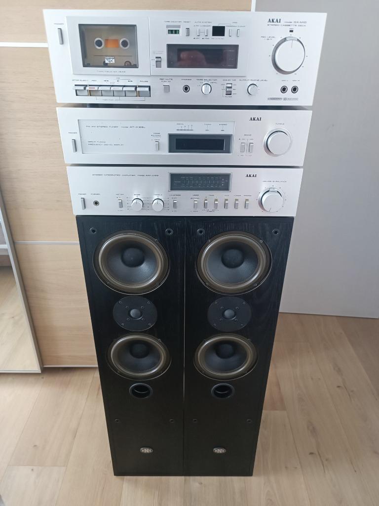 Chaine hi-fi vintage Akai & BNS, Haut-parleurs, Enlèvement, Utilisé, Composants en vrac