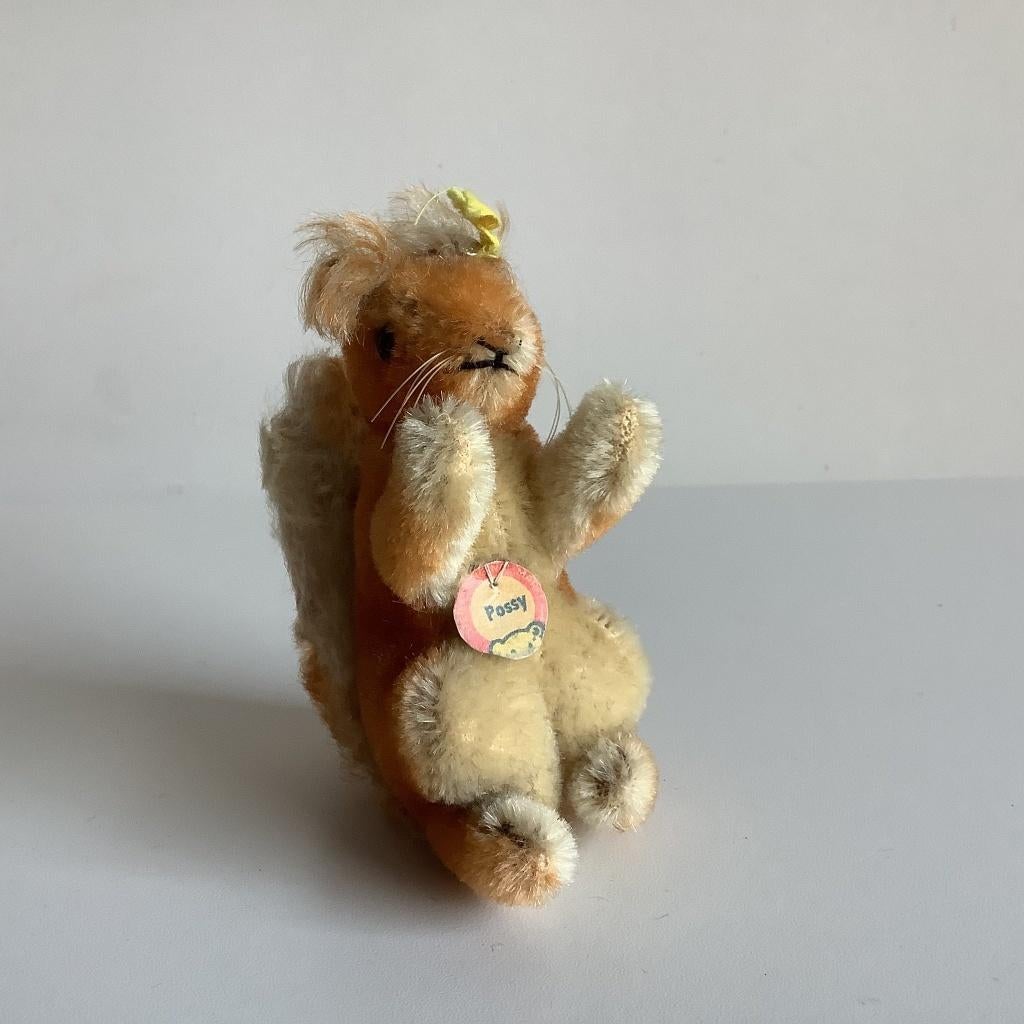 Écureuil Steiff vintage « Possy », Enlèvement ou Envoi, Utilisé, Ours en tissus, Steiff