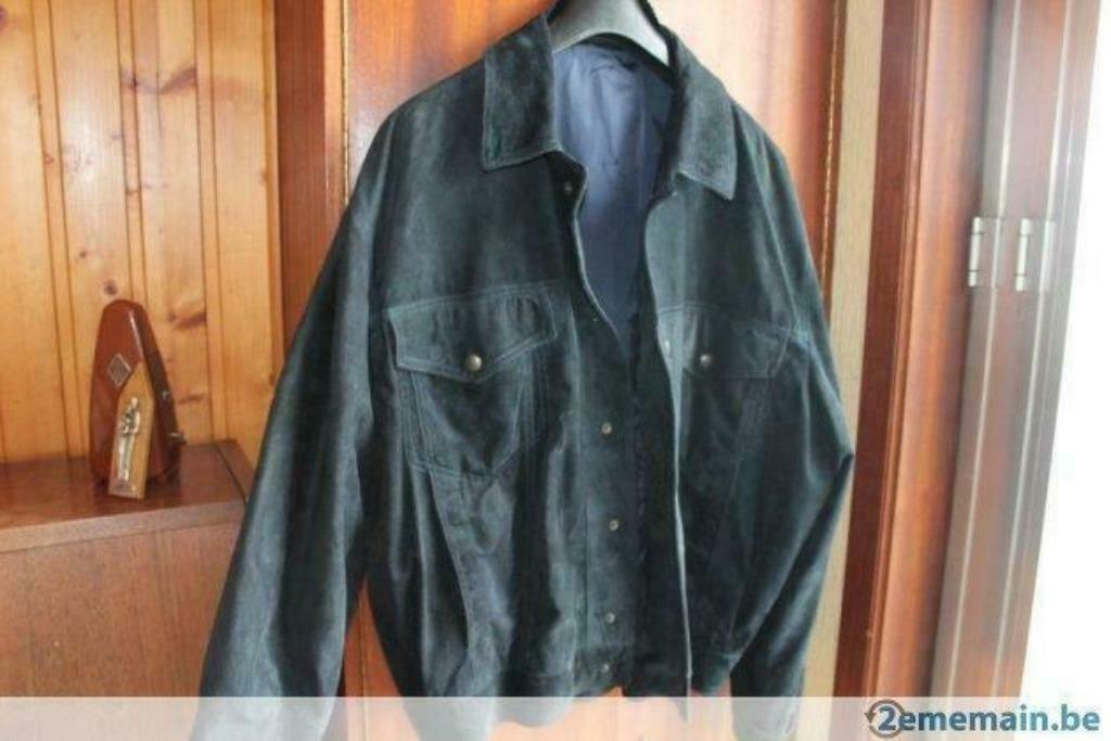 veste en cuir daim hommes taille 58 italienne, xl en Belgiqu, Ophalen, Gedragen