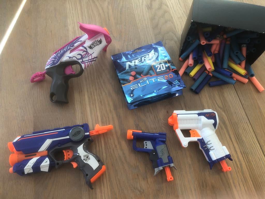 Nerf speelgoed pistolen, Ophalen, Gebruikt