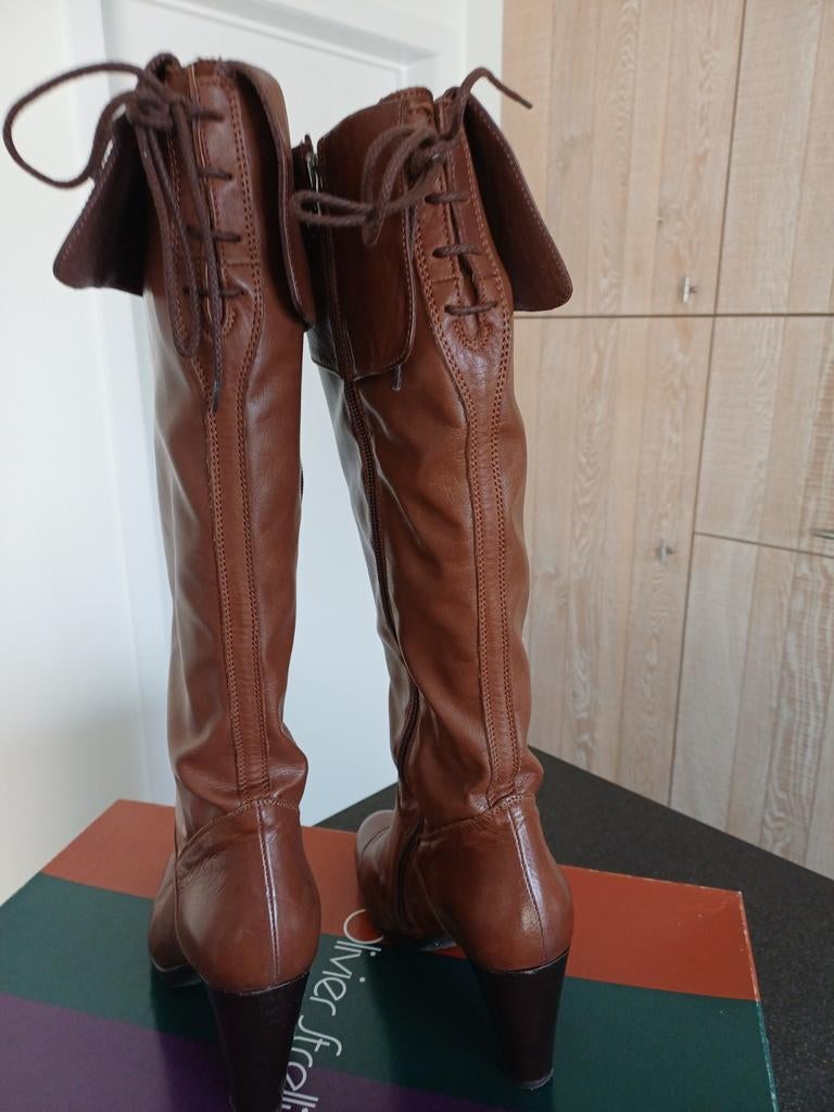 Lederen laarzen Olivier Strelli, Kleding | Dames, Schoenen, Ophalen of Verzenden, Bruin