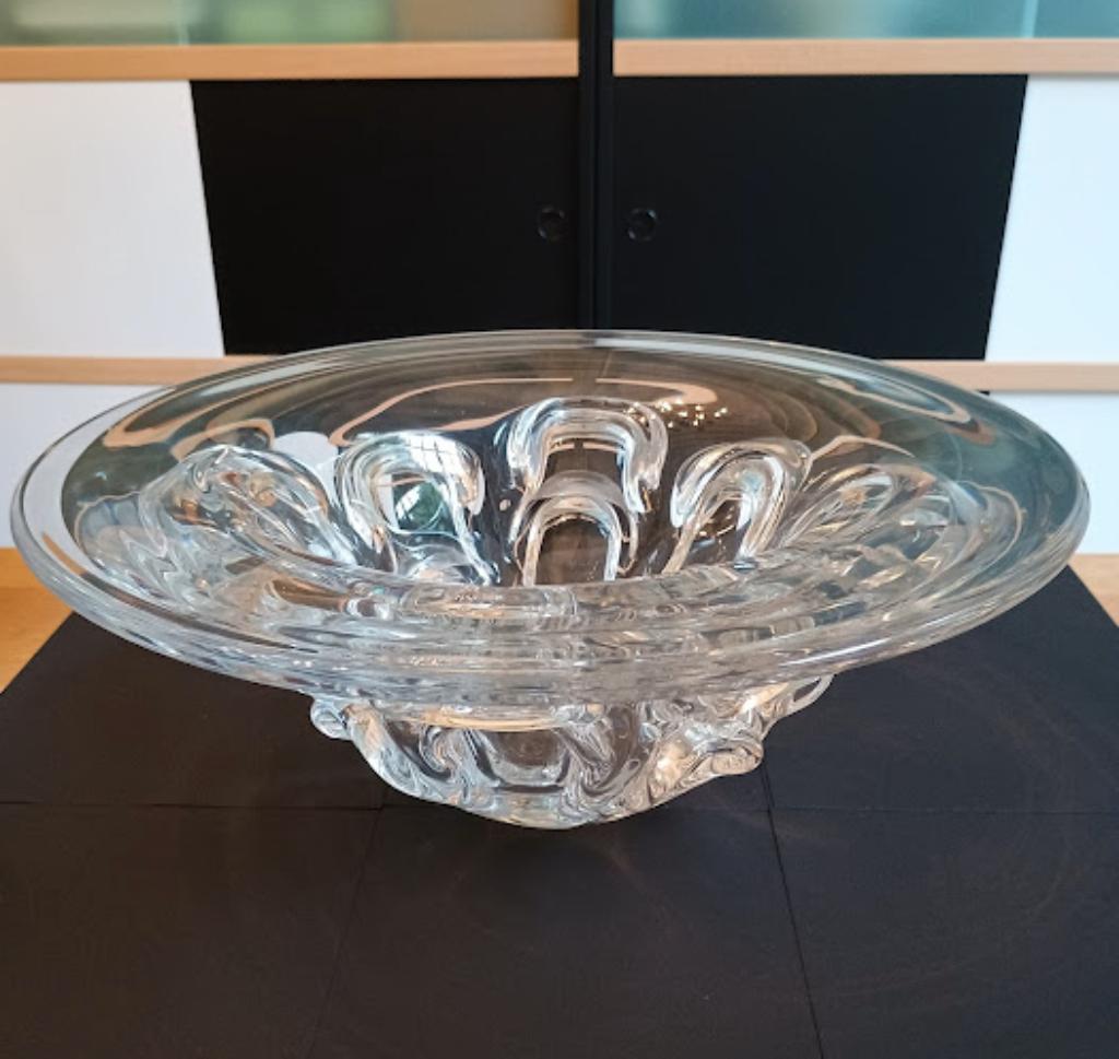zeer zware (+12 kg) Val St. Lambert schaal, Antonio Bon, Antiek en Kunst, Ophalen