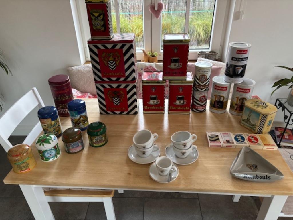 koffie Rombouts, Collections, Boîte en métal, Utilisé, Café, Autres marques, Enlèvement