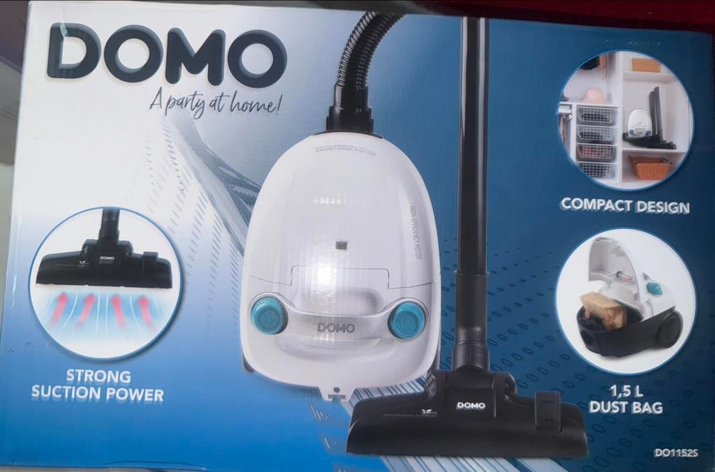 Aspirateur avec sac Domo neuf, Enlèvement, Neuf, Sac à poussière, Moins de 1 200 watts