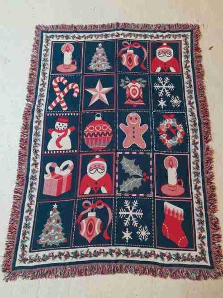 Grand foulard plaid Kerstmis reversibel 168/120, Enlèvement ou Envoi, Comme neuf