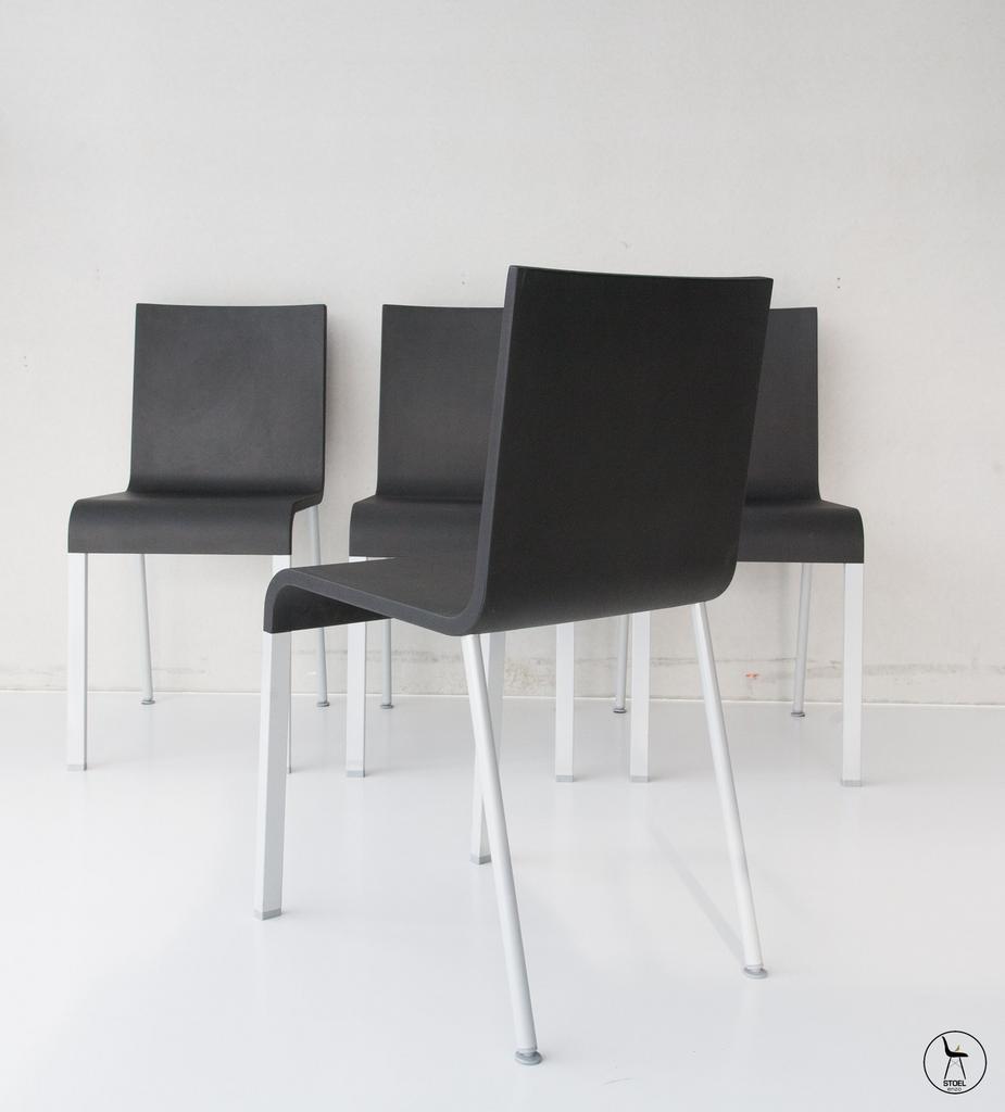Vitra Maarten van severen niet stapelbare stoelen, Huis en Inrichting, Ophalen of Verzenden, Zo goed als nieuw, Zwart