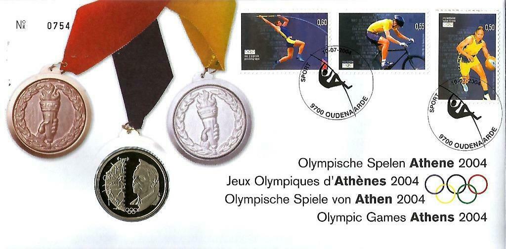 België 2004 - Numisletter OBP 3303 Sport Olympische spelen, Enlèvement ou Envoi, Non oblitéré, Gomme originale, Jeux olympiques