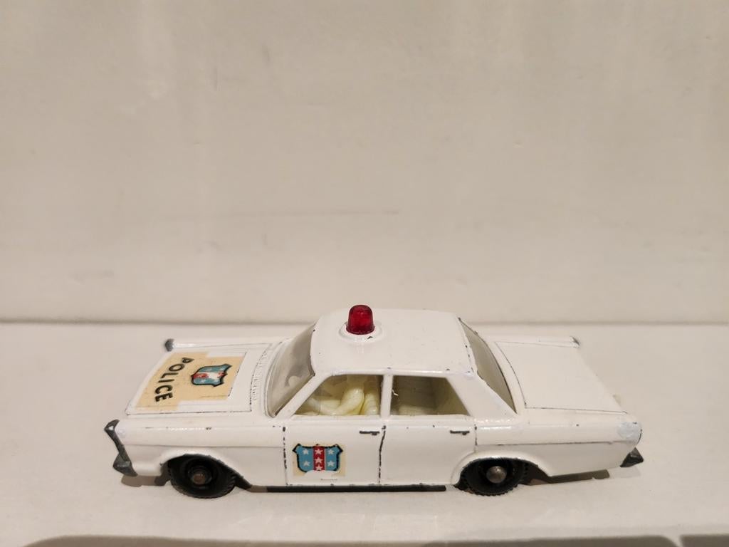Matchbox Ford Galaxie Police Car 55C (1966) Rood zwaailicht, Ophalen of Verzenden, Gebruikt, Matchbox