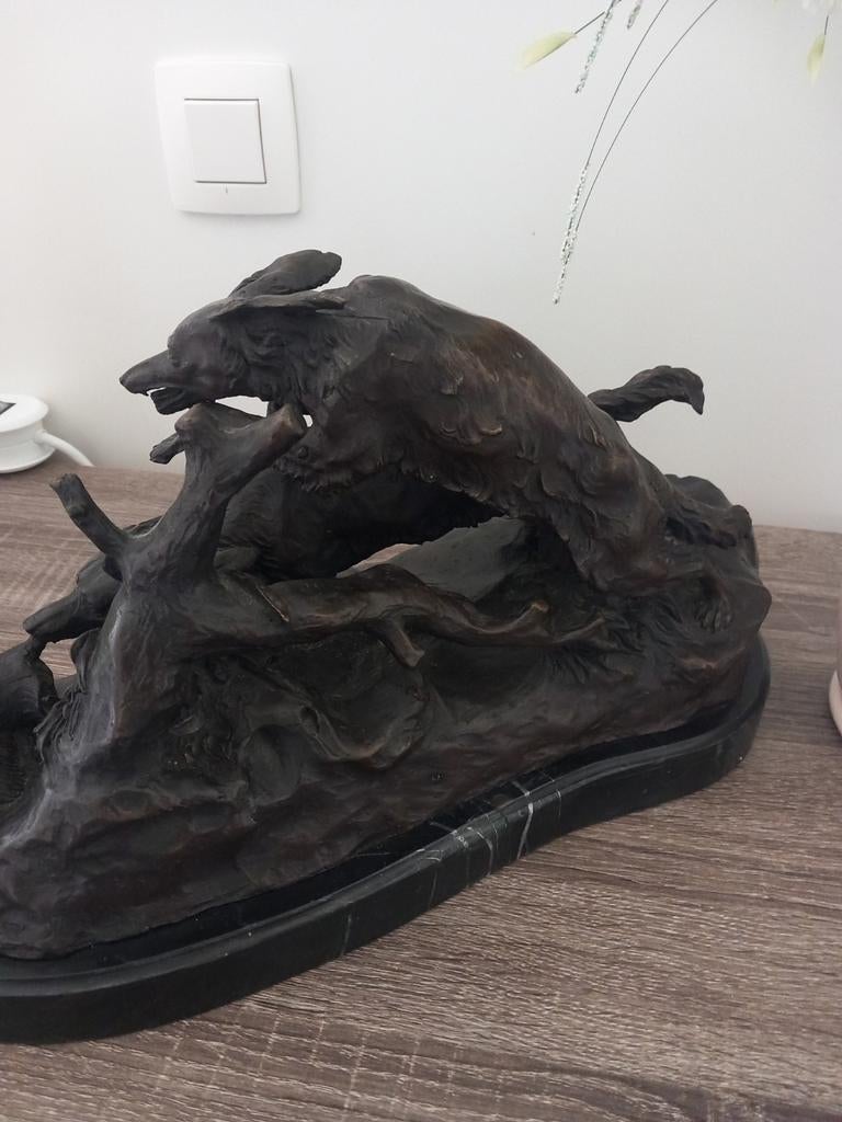 Brons PJ Mène Hunting dogs, Antiek en Kunst, Ophalen of Verzenden, Brons