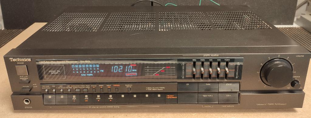 Récepteur noir Technics SA-160L, Autres marques, Moins de 60 watts, Enlèvement ou Envoi, Stéréo