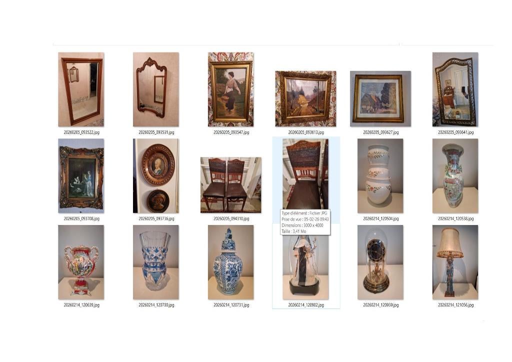 Divers objets à vendre, Enlèvement