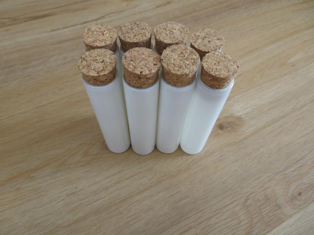 Lot de 8 fioles en verre blanc, Hobby & Loisirs créatifs, Enlèvement ou Envoi, Utilisé, Décoration