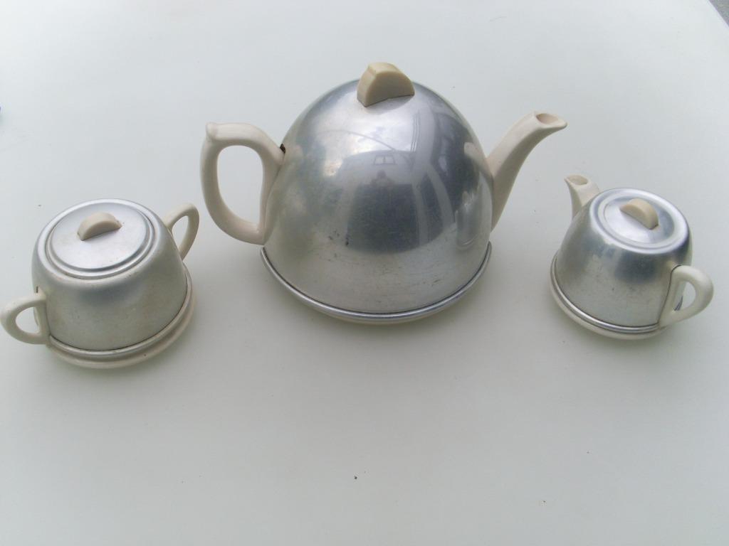 Vintage koffiekan-suikerpot-melkkan in perfecte staat, Antiek en Kunst, Ophalen of Verzenden