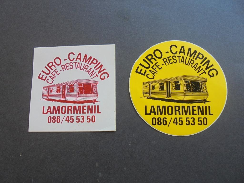 Autocollants : Euro-Camping Café Restaurant - Lamormenil, Envoi, Neuf, Société ou Association