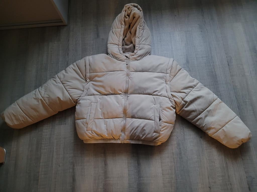 Jas beige JBC maat 164, Kinderen en Baby's, Kinderkleding | Maat 164, Meisje, Ophalen of Verzenden, Zo goed als nieuw, JBC.