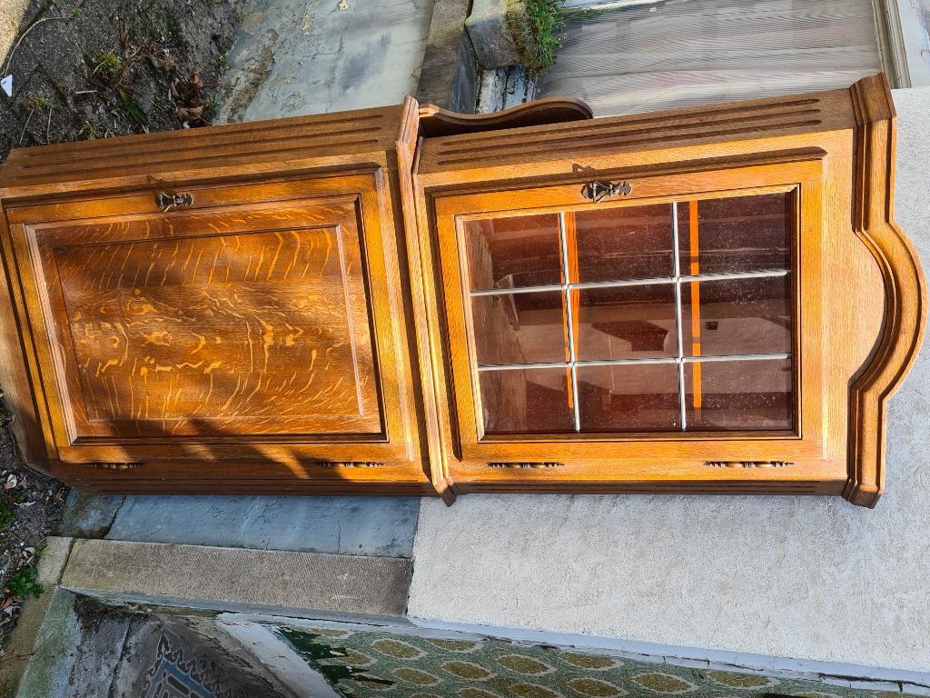 Hoekkast vitrinekast 190 x 50 cm, Huis en Inrichting, Kasten | Vitrinekasten, Ophalen, 50 tot 100 cm, Kersenhout, 150 tot 200 cm